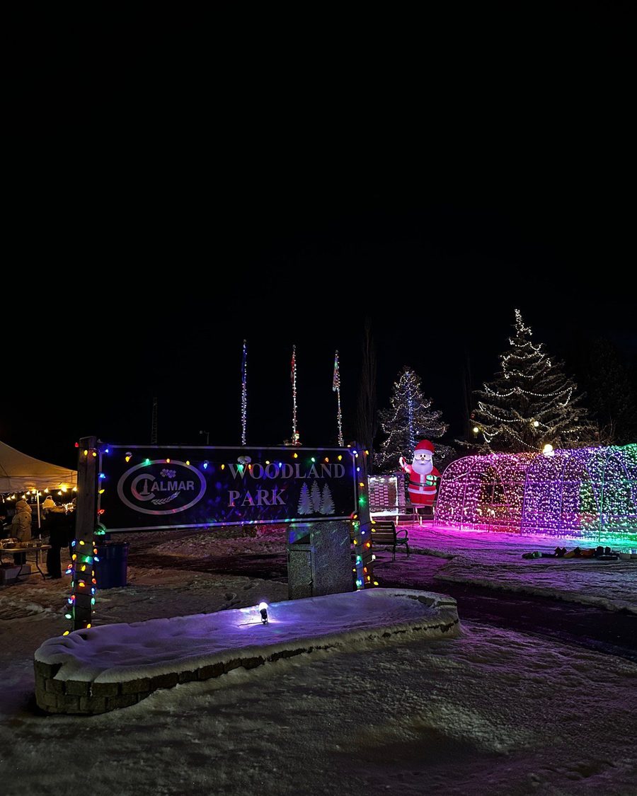 The Christmas light display at Woodland Park, Calmar