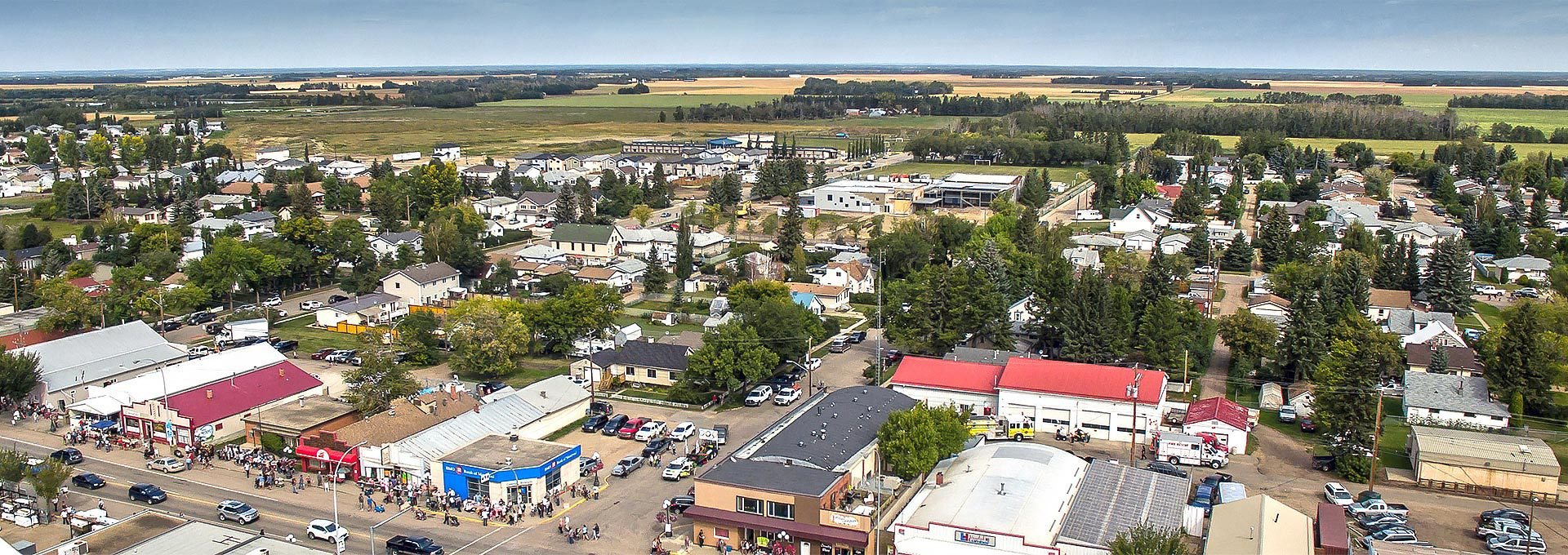 Aerial view of Calmar, Alberta